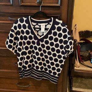 Navy polka dot sweater